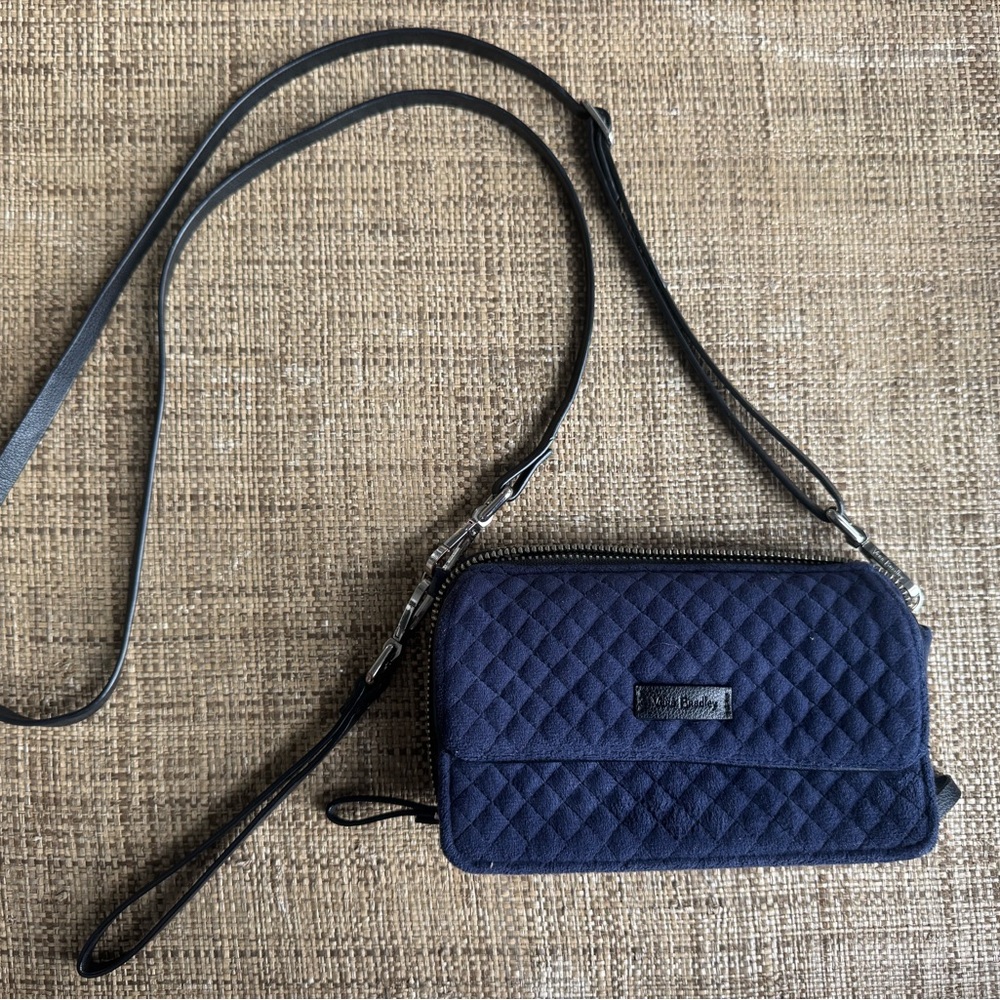 Vera Bradley Navy Quilted Crossbody Bag - Picture 1 of 16